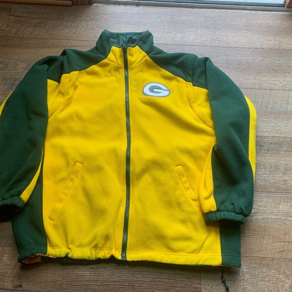 Green Bay Packer NFL Jacket/Vest Reversible 4 n 1 Jacket Sz Large - Picture 3 of 9
